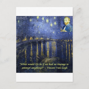 Cartão Postal Citação Coragem de Van Gogh