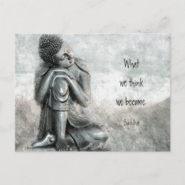 Cartão Postal Citação da Labilidade do Buda Silver Peaceful