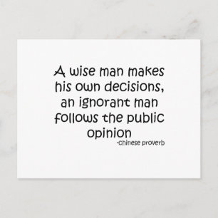 Cartão Postal Citação da opinião pública