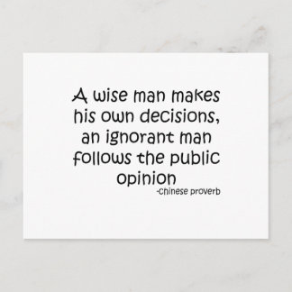 Cartão Postal Citação da opinião pública