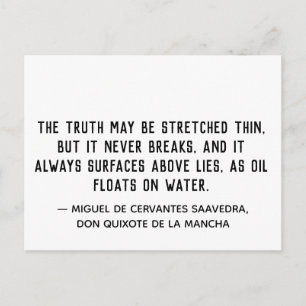 Cartão Postal Citação da Verdade Nunca se Parte