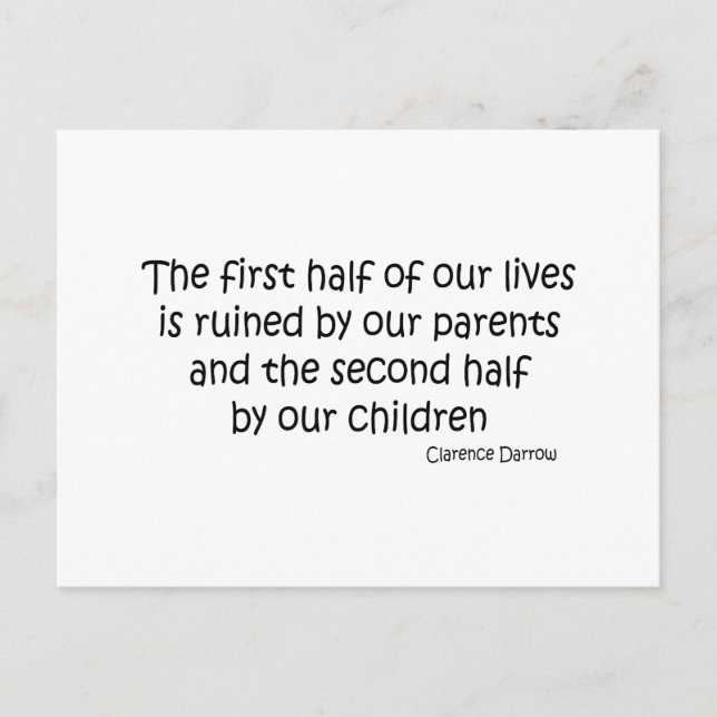Cartão Postal Citação da vida arruinada (Frente)