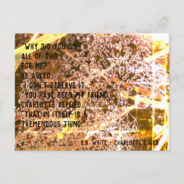 Cartão Postal Citação de Amizade Personalizável - A Teia de Char