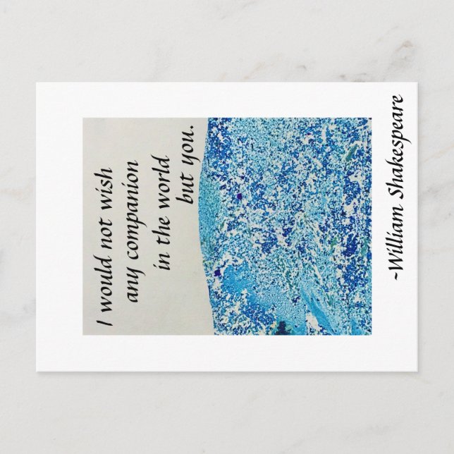 Cartão Postal Citação de Amizade Shakespeare (Frente)