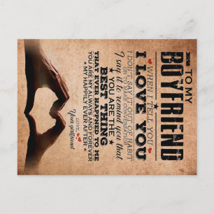 Cartão Postal Citação de Amor Para Namorado, Aniversário de Amor