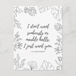 Cartão Postal Citação de Anne of Green Gables