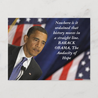 Cartão Postal Citação de Barack Obama sobre História