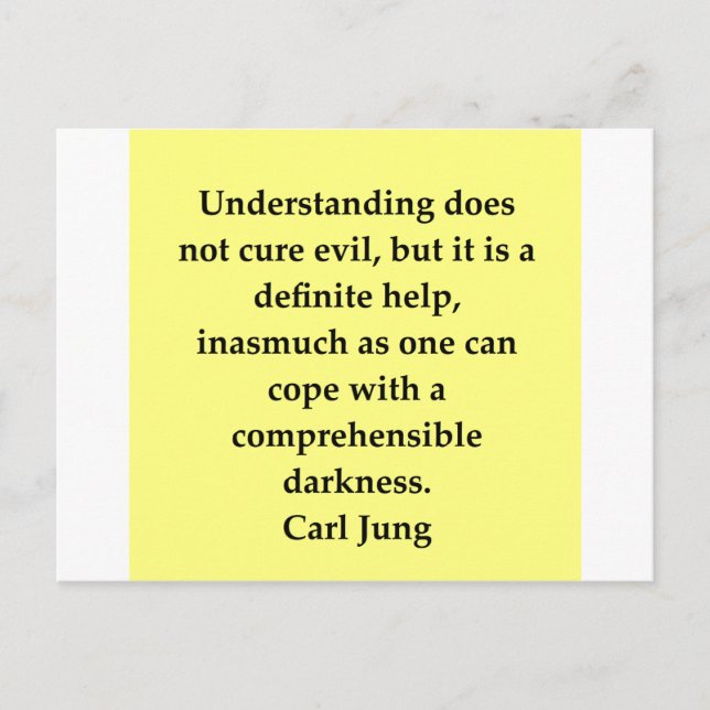 Cartão Postal citação de carl jung (Frente)
