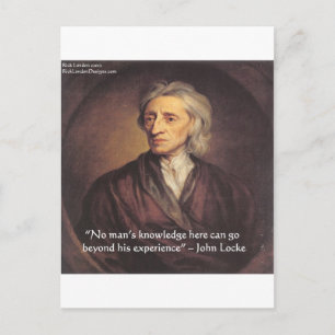 Cartão Postal Citação de Conhecimento/Experiência de John Locke