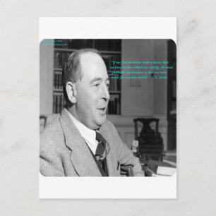 Cartão Postal Citação de CS Lewis & "Outros Mundos"