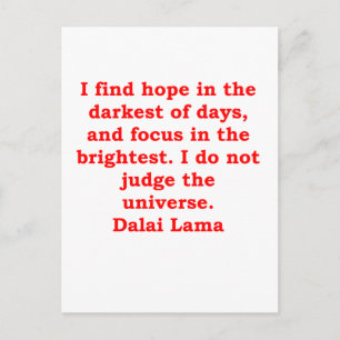 Cartão Postal citação de dalai lama