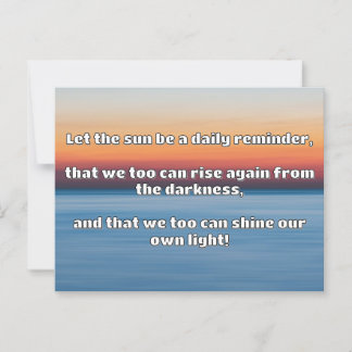 Cartão Postal Citação de Encorajamento Positivo do Empath Shine