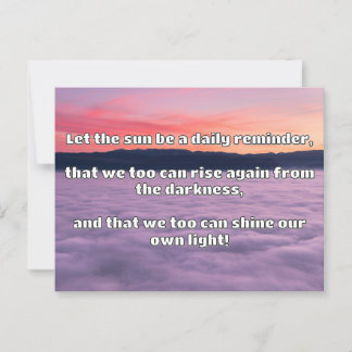 Cartão Postal Citação de Encorajamento Positivo do Empath Shine