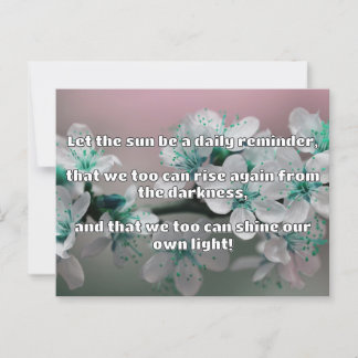 Cartão Postal Citação de Encorajamento Positivo do Empath Shine