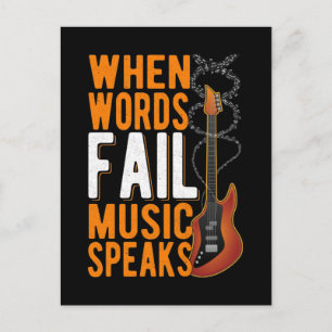 Cartão Postal Citação de Guitarra Guitarrista Música Inspiradora