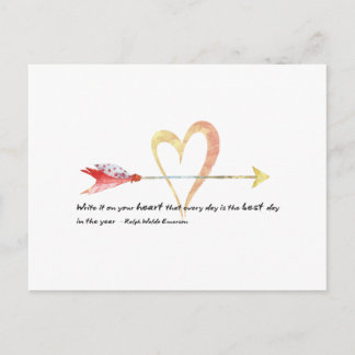 Cartão Postal Citação de Heart Emerson