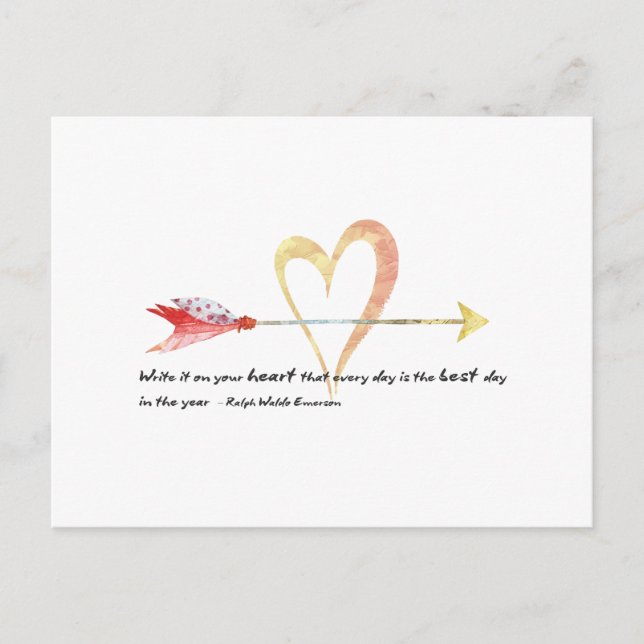 Cartão Postal Citação de Heart Emerson (Frente)