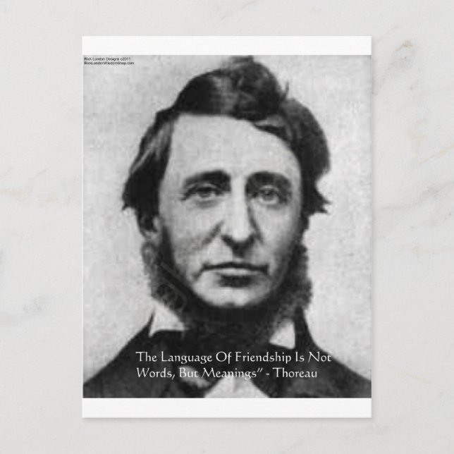 Cartão Postal Citação de Henry David Thoreau (Frente)