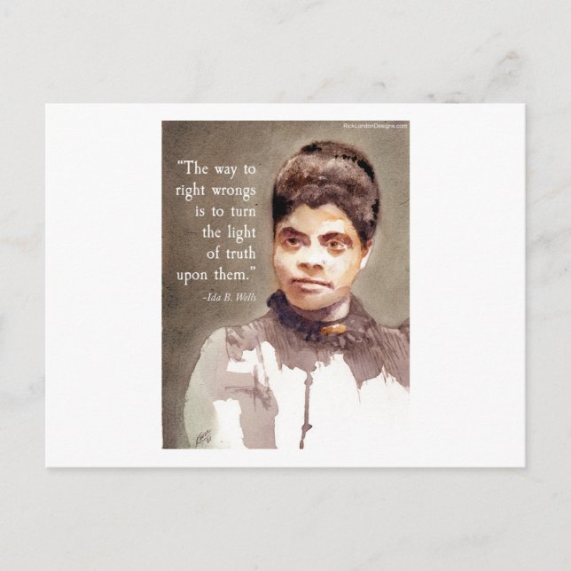Cartão Postal Citação de Ida B Wells e "Verdade" (Frente)