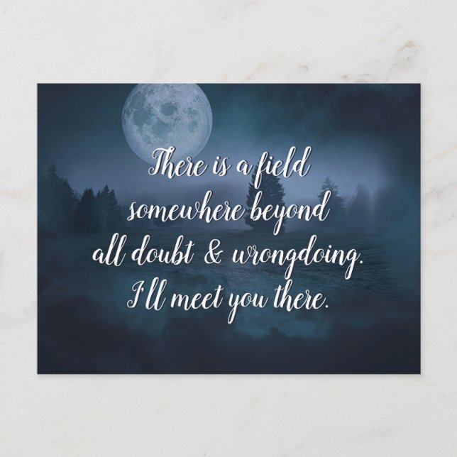 Cartão Postal Citação de inspiração Encontro você lá (Frente)