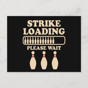 Cartão Postal Citação de Jogador de Boliche Carregando Strike Pr