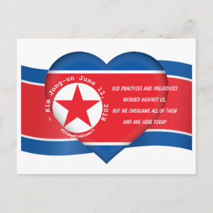 Cartão Postal Citação de Kim Jong un Cimeira Trump Kim Coreia do