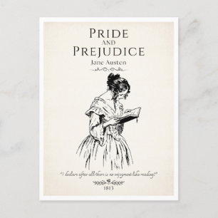 Cartão Postal Citação de Leitura da Jane Austen do Book Lover