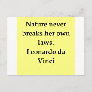 Cartão Postal citação de leonardo da vinci