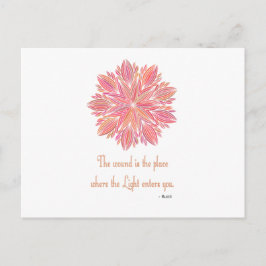 Cartão Postal Citação de Mandala Rumi Wound