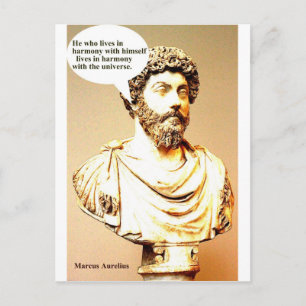 Cartão Postal Citação de MARCUS AURELIUS - Aquele que vive em