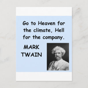 Cartão Postal citação de Mark Twain