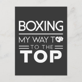 Cartão Postal Citação de Motivação de Boxe Negrito Tipografia Mi