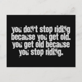 Cartão Postal Citação de motocicleta que você não pára de andar