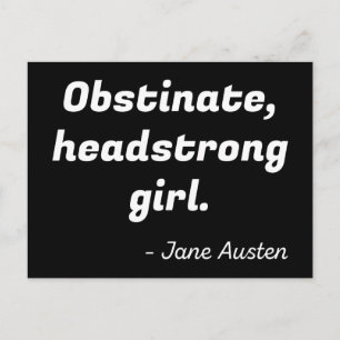 Cartão Postal Citação de Orgulho e Preconceito II