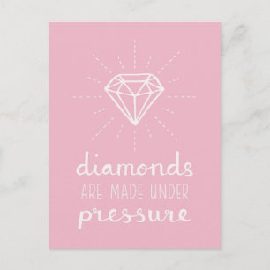 Cartão Postal Citação de Pressão faz Diamantes, Inspirador