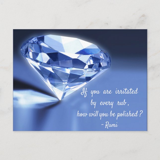 Cartão Postal Citação de Rumi sobre a vida. Como você será polid (Frente)