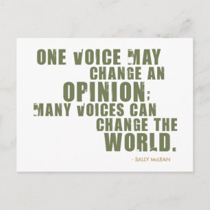 Cartão Postal Citação de Sally McLean