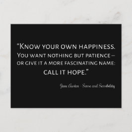 Cartão Postal Citação De Senso E Sensibilidade I