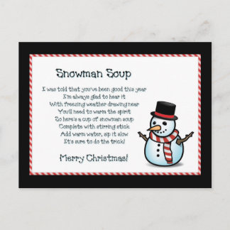 Cartão Postal Citação de Soup Snowman