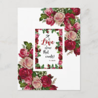 Citação de St. Therese Rosas Vermelhas Rosadas