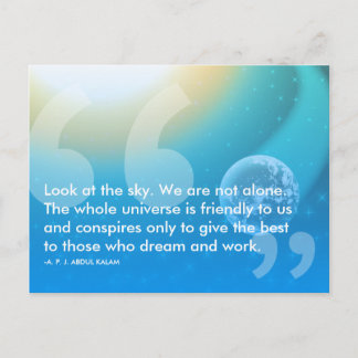 Cartão Postal Citação de sucesso de APJ Abdul Kalam