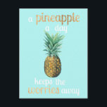 Cartão Postal Citação de Vida do Pineapple<br><div class="desc">Artista de Citação de Vida do Pineapple: Studio W| 156571D</div>
