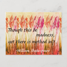 Cartão Postal Citação de William Shakespeare