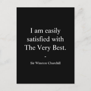 Cartão Postal Citação de Winston Churchill; A Melhor de Todas