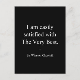 Cartão Postal Citação de Winston Churchill; A Melhor de Todas