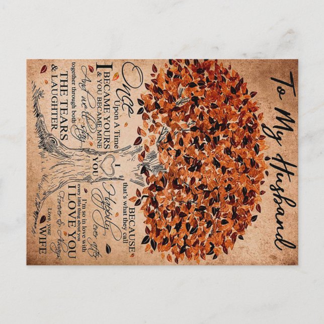 Cartão Postal Citação Do Amor Pelo Marido Gift Idea, Marido Aniv (Frente)