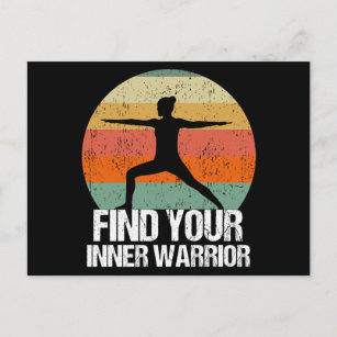 Cartão Postal Citação do Guerreiro Yoga Inspiradora