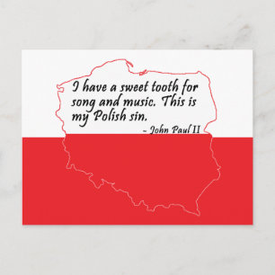 Cartão Postal Citação do Papa João Paulo II