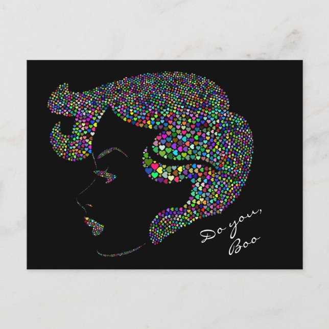 Cartão Postal Citação do poder da menina Glam Girl (Frente)