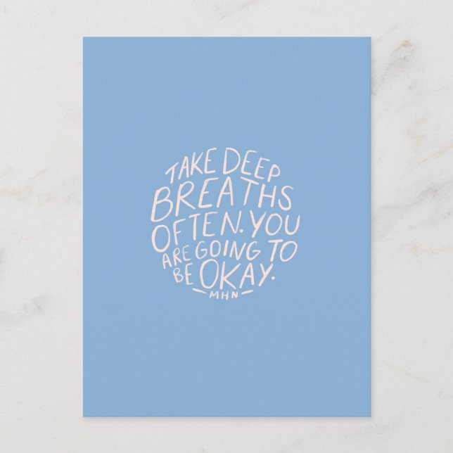 Cartão Postal Citação encorajadora para as mulheres (Frente)